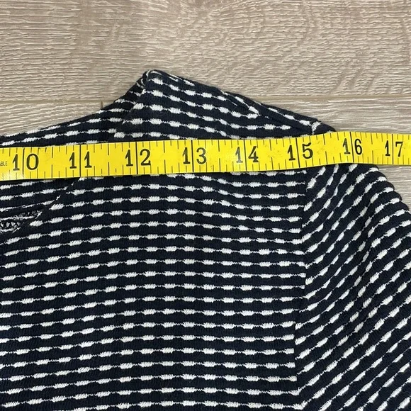 Talbots Petites Navy and White Bow Accent 3/4 Sleeve Top MP - Picture 10 of 16